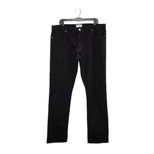 Triarchy Men's Cotton Slim Straight Button Fly Fit Jeans Black Size 34
